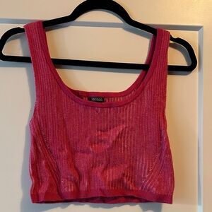 Wild Fable Fuchsia Ribbed Crop Top